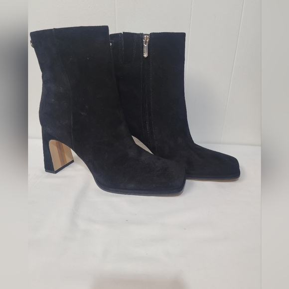 Sam Edelman Women's Irie Square Toe Ankle Bootie Black Suede Size 11 - Picture 8 of 13